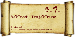 Váradi Trajánusz névjegykártya